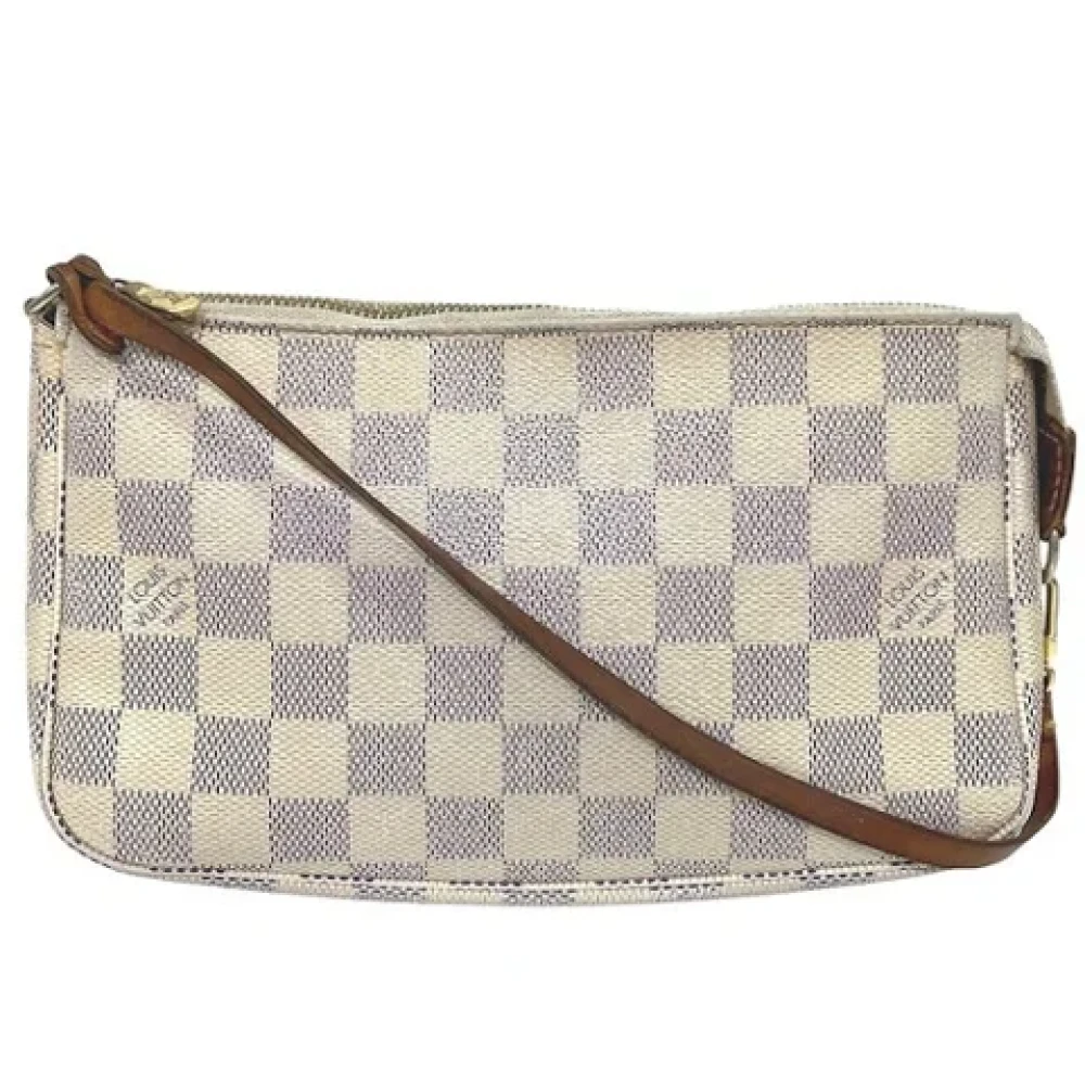 Louis Vuitton Vintage Pre-owned Canvas clutches White Dames