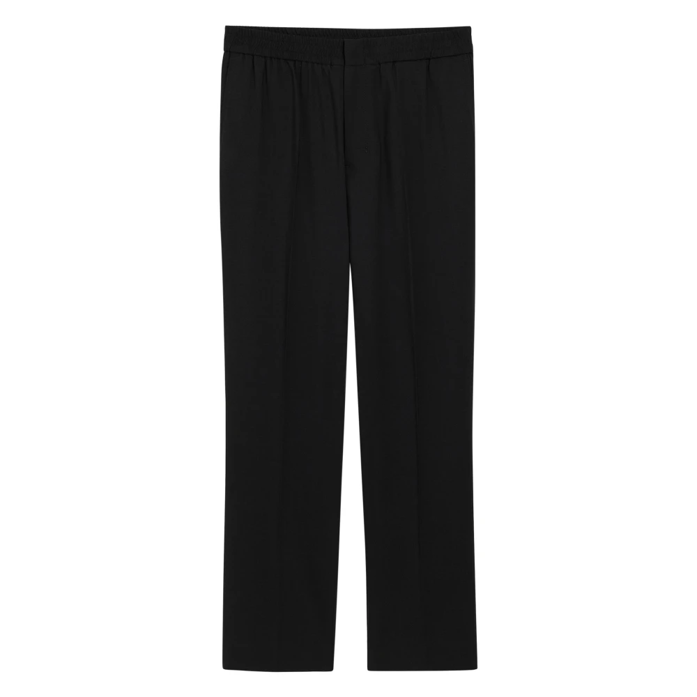 Ami Paris Men's Black Straight Trousers, M, Elasticated Waist Trousers