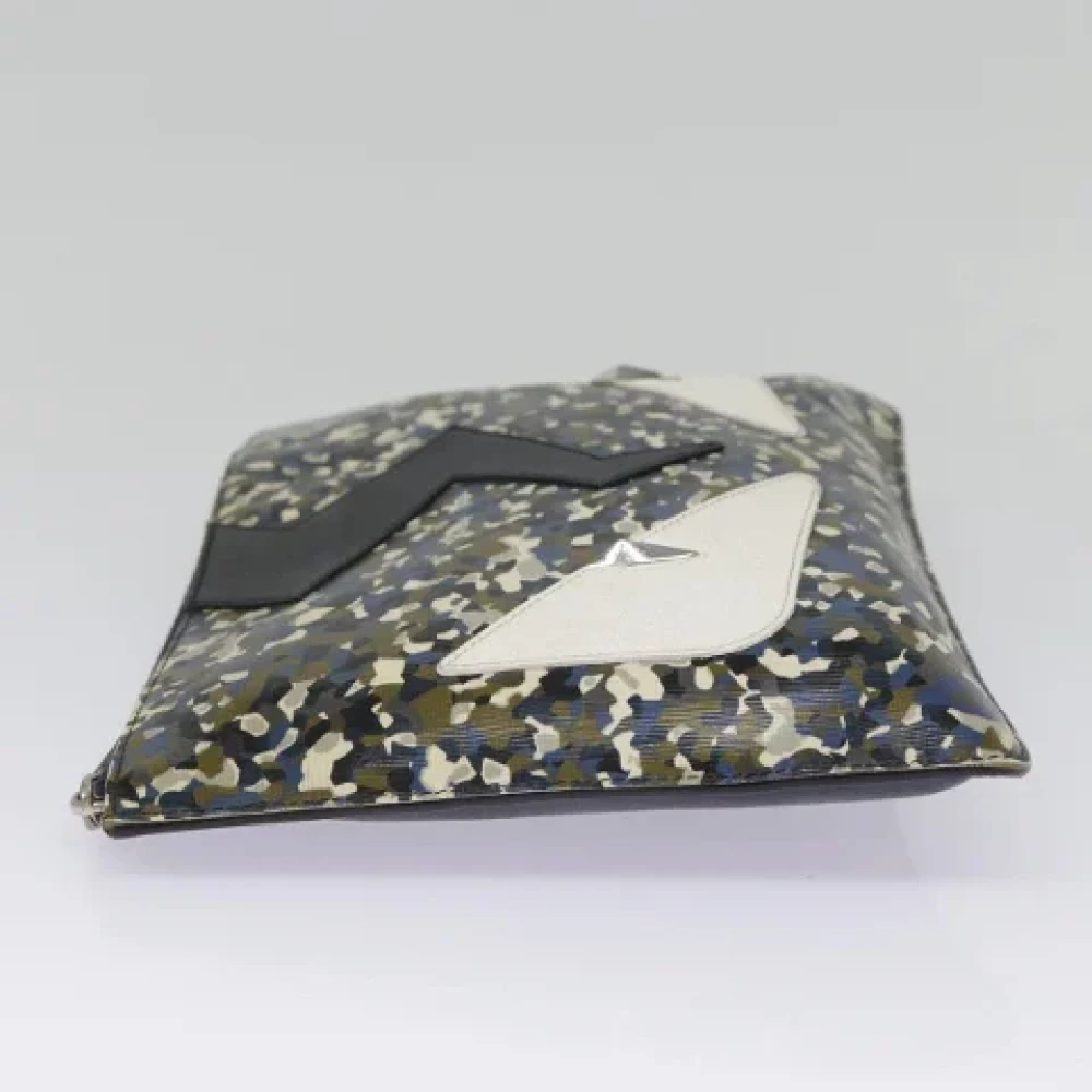 Fendi Vintage Pre-owned Leather clutches Blue Dames