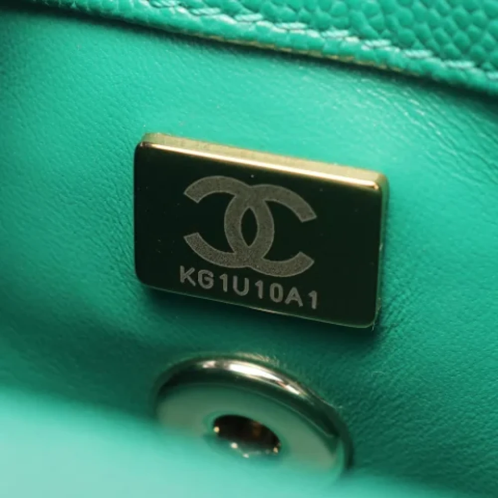 Chanel Vintage Pre-owned Leather handbags Green Dames