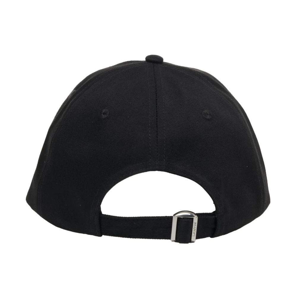 Lanvin Zwarte Baseballpet met Logo Black Heren