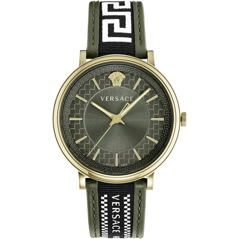Versace VE5A01621 V-Circle Greca Edition gold green black white Men's Watch NEW - Image 2