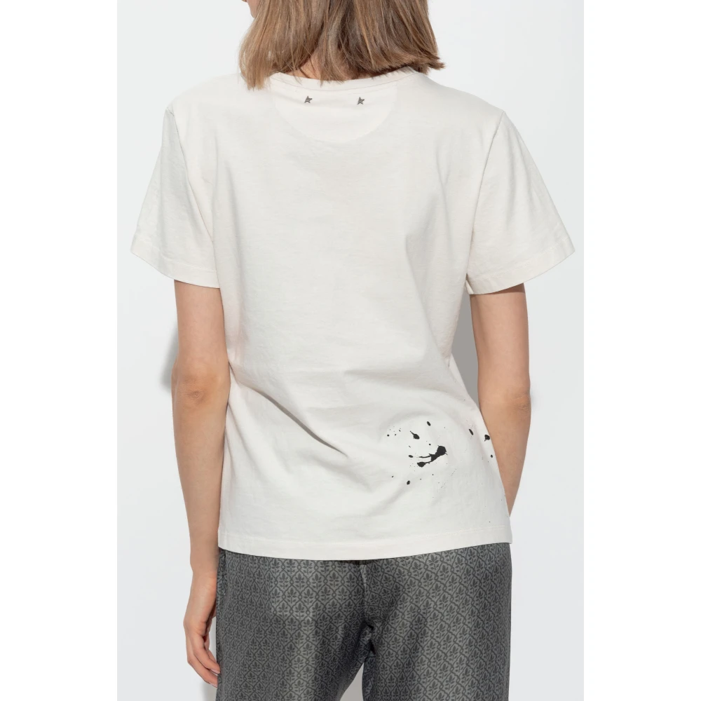 Golden Goose T-shirt met print White Dames