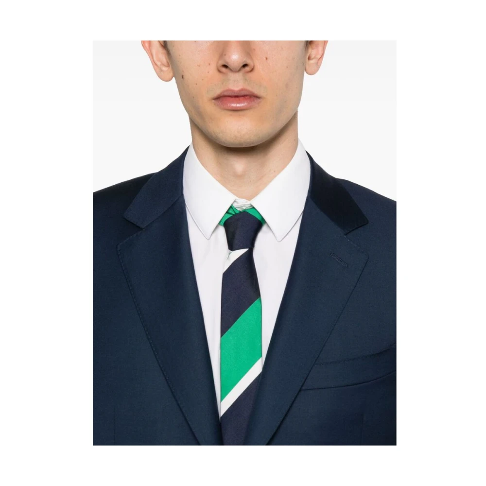 Canali Navy Blauwe Wollen Blazer en Broek Blue Heren