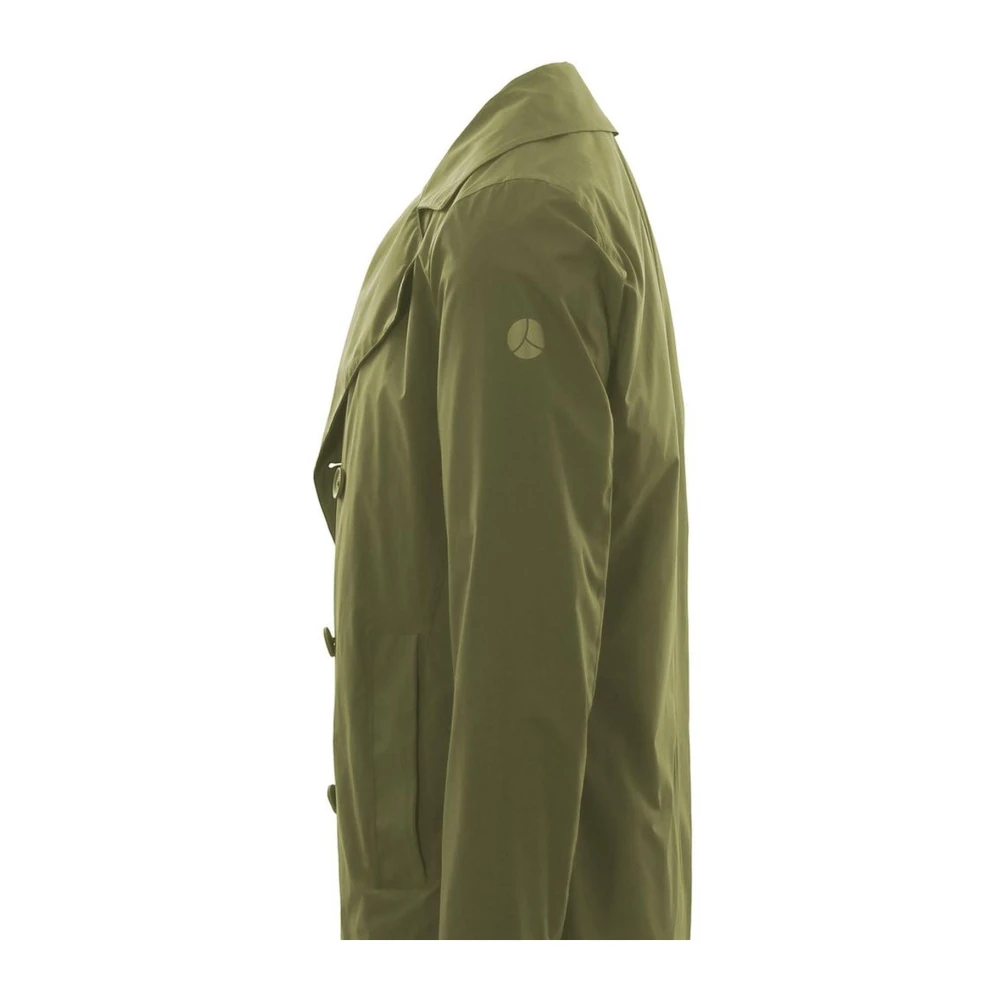 People of Shibuya Groene double-breasted trenchcoat met zakken Green Heren