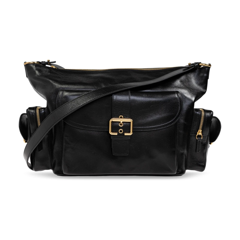 Chloé Schoudertas Cameratas Groot Black Dames