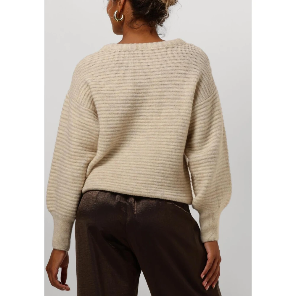 Est'Seven Sand Carry Sweater Casual Chic Look Beige Dames