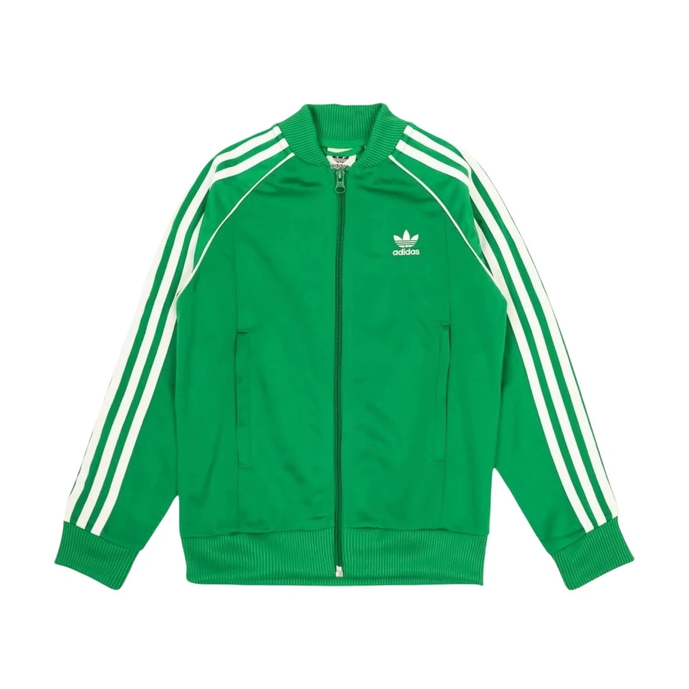 Adidas Originals Grön Zip Track Jacket för barn Green, Unisex