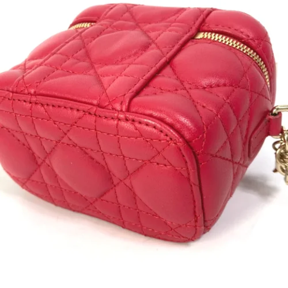 Dior Vintage Pre-owned Leather dior-bags Red Dames
