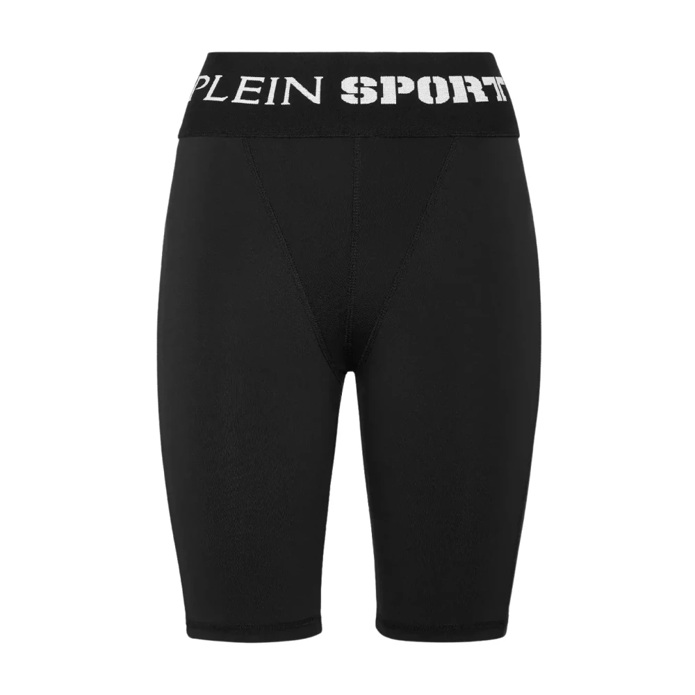 Plein Sport Svarta Push-Up Leggings Stilfull Modell Black, Dam