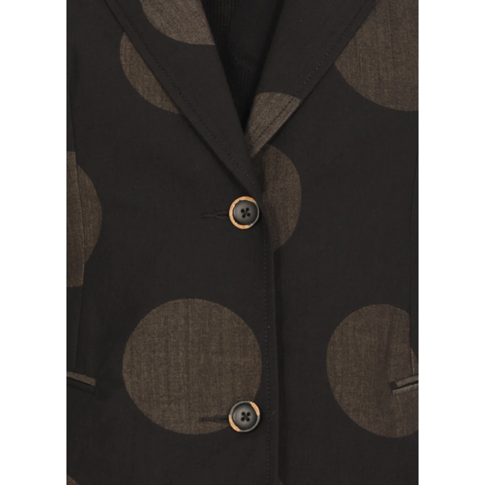 UMA Wang Zwarte polka dot wollen blazer Black Dames
