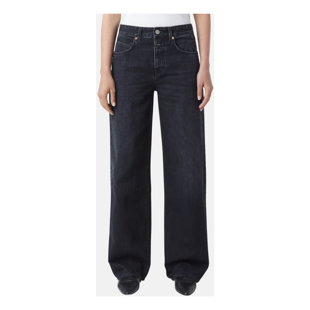 closed Zwarte wide-leg denim broek met norHeren taille Black Dames