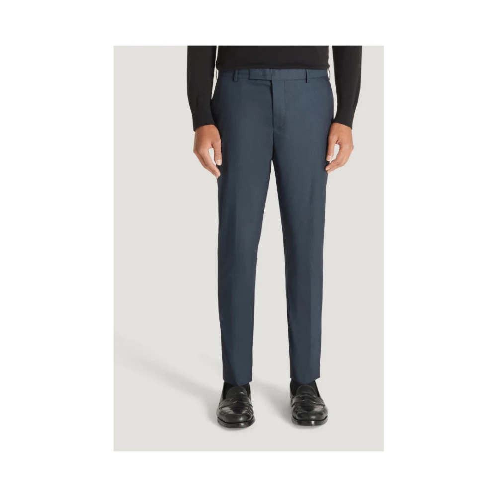 Pt Torino Men's Blue Suit Trousers, L, Rebel Cotton Trousers
