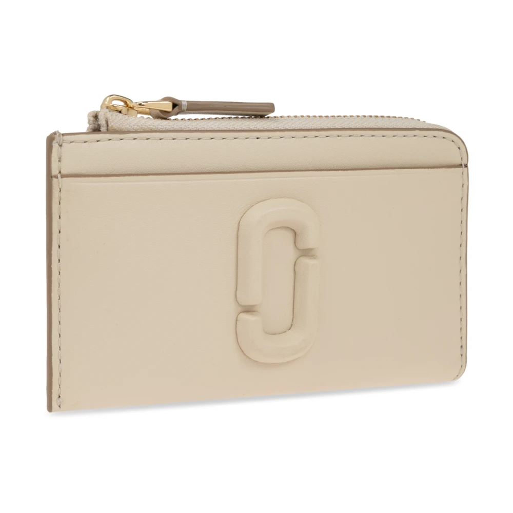 Marc Jacobs Leren portemonnee 'The J Marc' Beige Dames