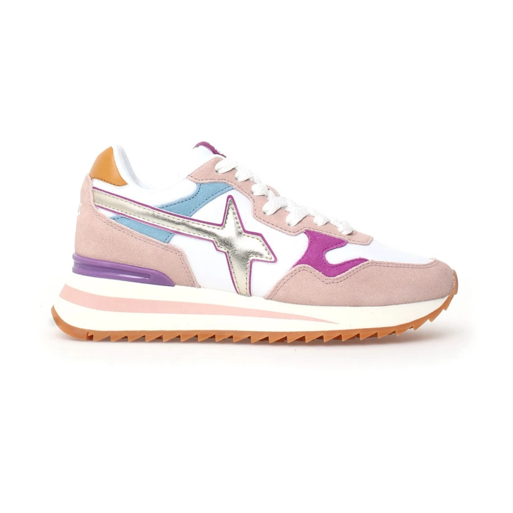 W6yz Women's Beige Sneakers, 8 Uk, Pink Trainers Urban Style