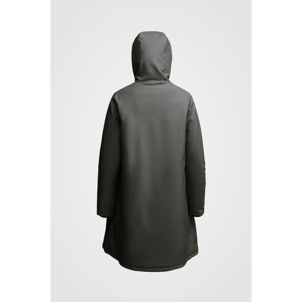 Stutterheim Warm A-Line Regenjas voor Vrouwen Green Dames