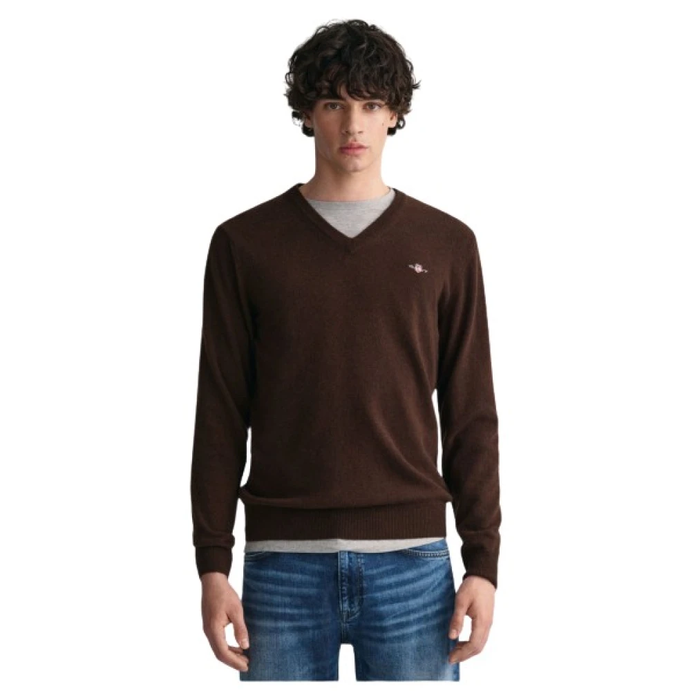 Knitwear > V-neck Knitwear - - Gant - Modalova