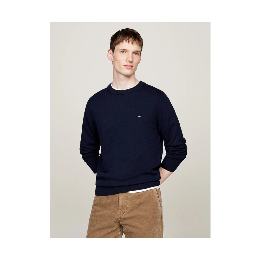 Tommy Hilfiger Blauwe Gebreide Trui Regular Fit Blue Heren