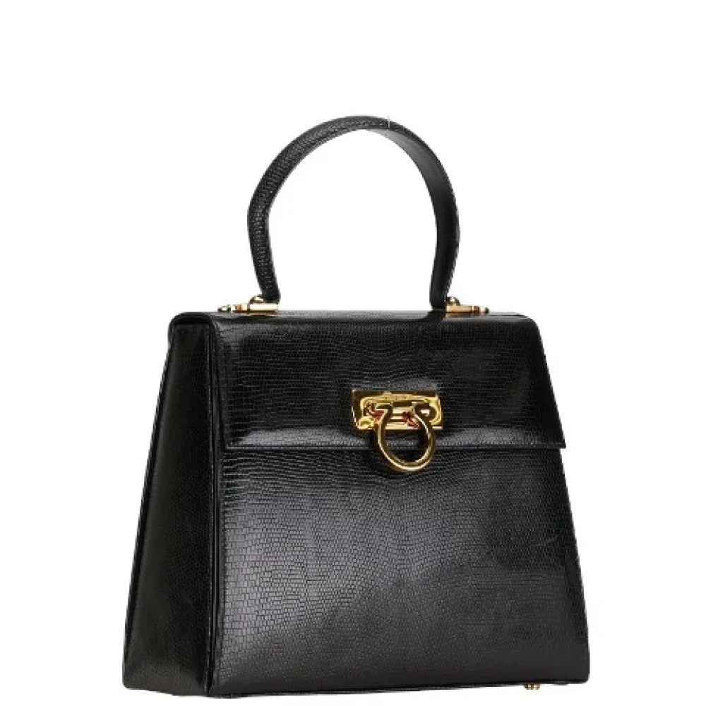 Salvatore Ferragamo Pre-owned Leather handbags Black Dames