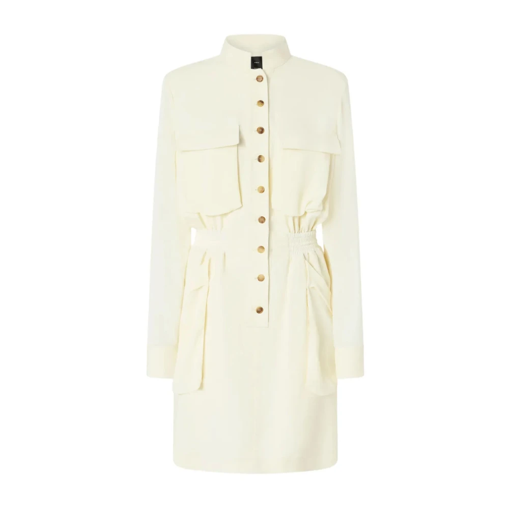 Pinko Vrouw Roze Kleedjes Dames, S, Leer, Benvenuto Dress