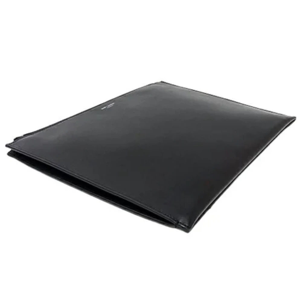 Saint Laurent Vintage Pre-owned Leather clutches Black Dames