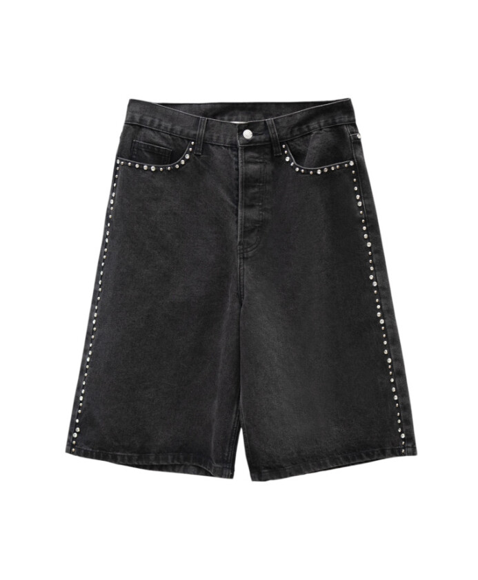 black-denim-bermuda-with-silver-studs