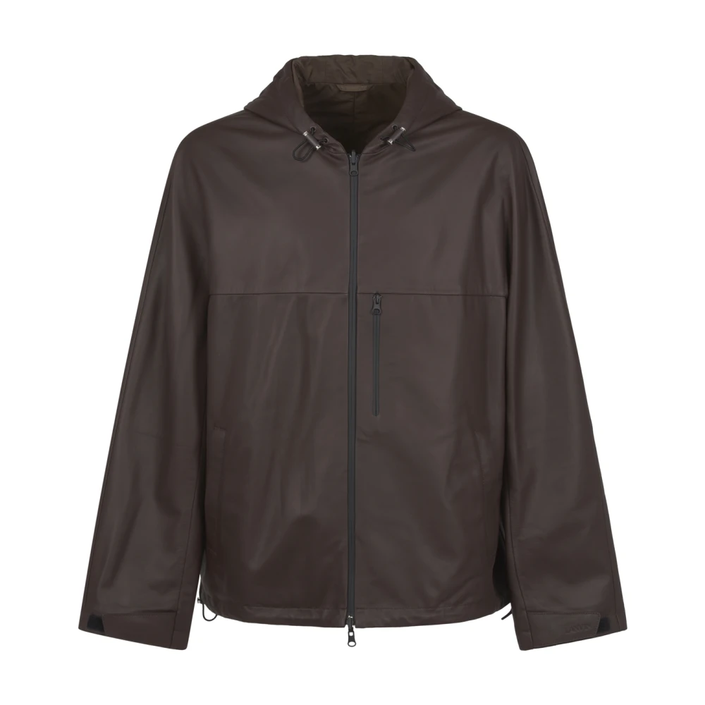 Lanvin Vändbar Windbreaker i Napa Mat Green, Herr