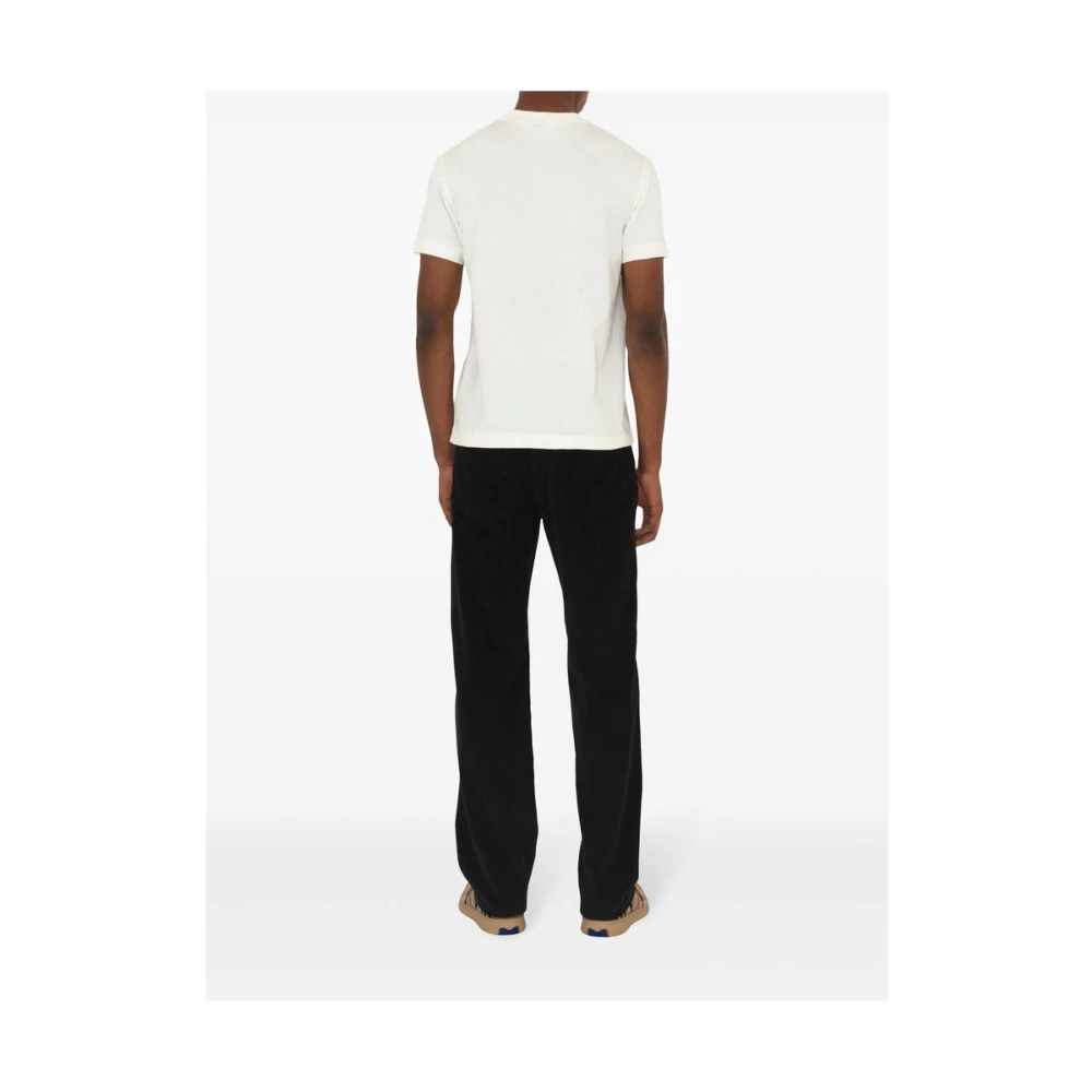 Burberry Wit Geruit Jersey T-shirt White Heren