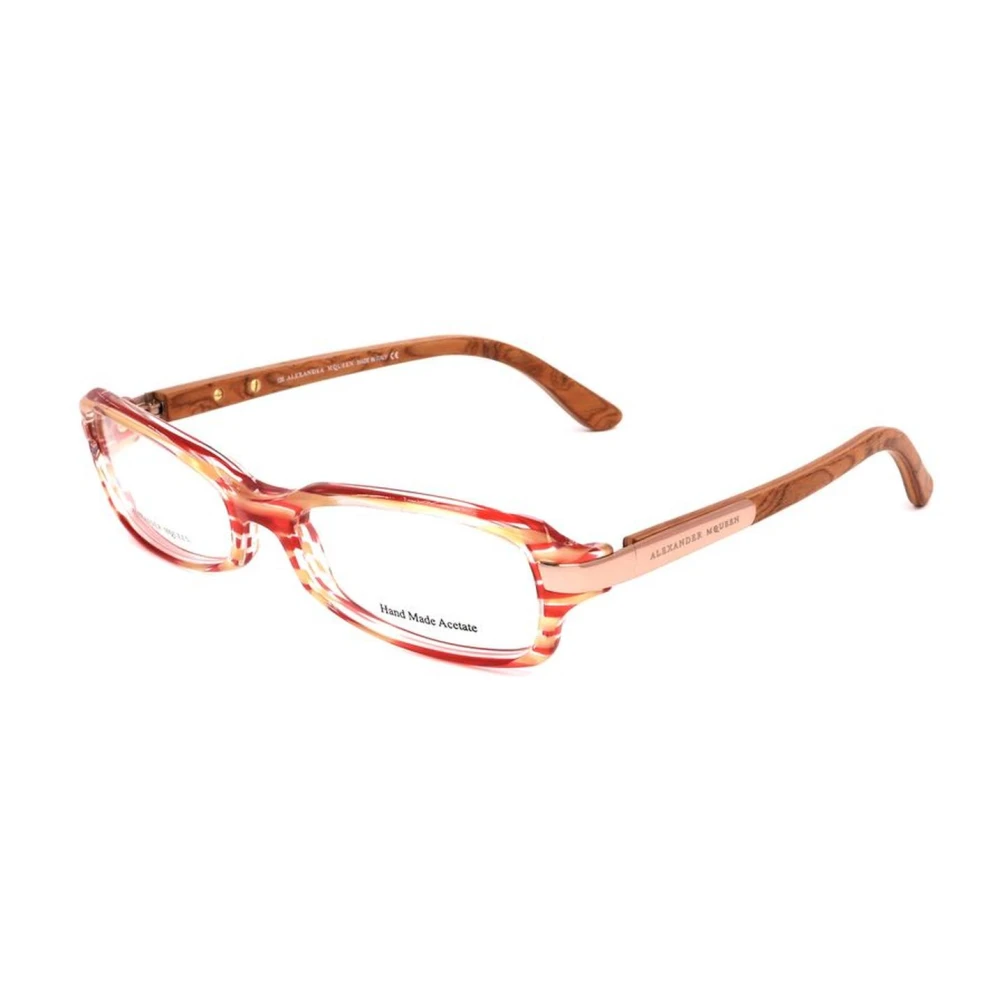 Alexander mcqueen Rode Acetaatframebril voor vrouwen Red Dames