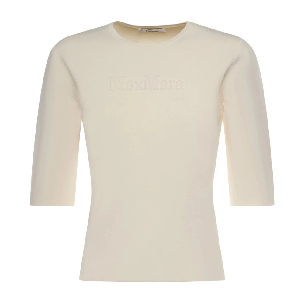 Max Mara Women's Beige Maglia Canottiera Top
