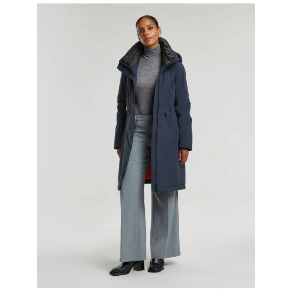 Creenstone Lange Waterdichte Parka Evanna Model Blue Dames