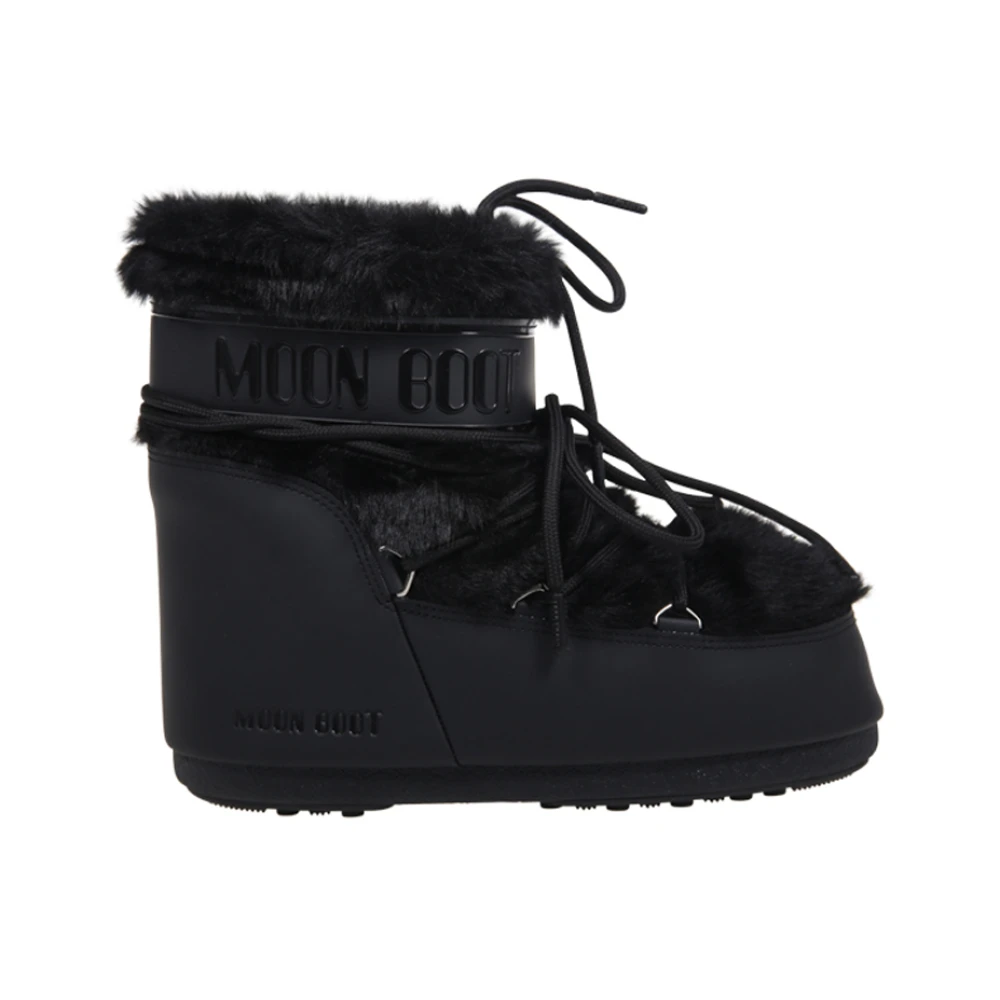 Moon Boot Women's Black Winter Boots, 6 Uk, Icon Low Faux Fur Boot