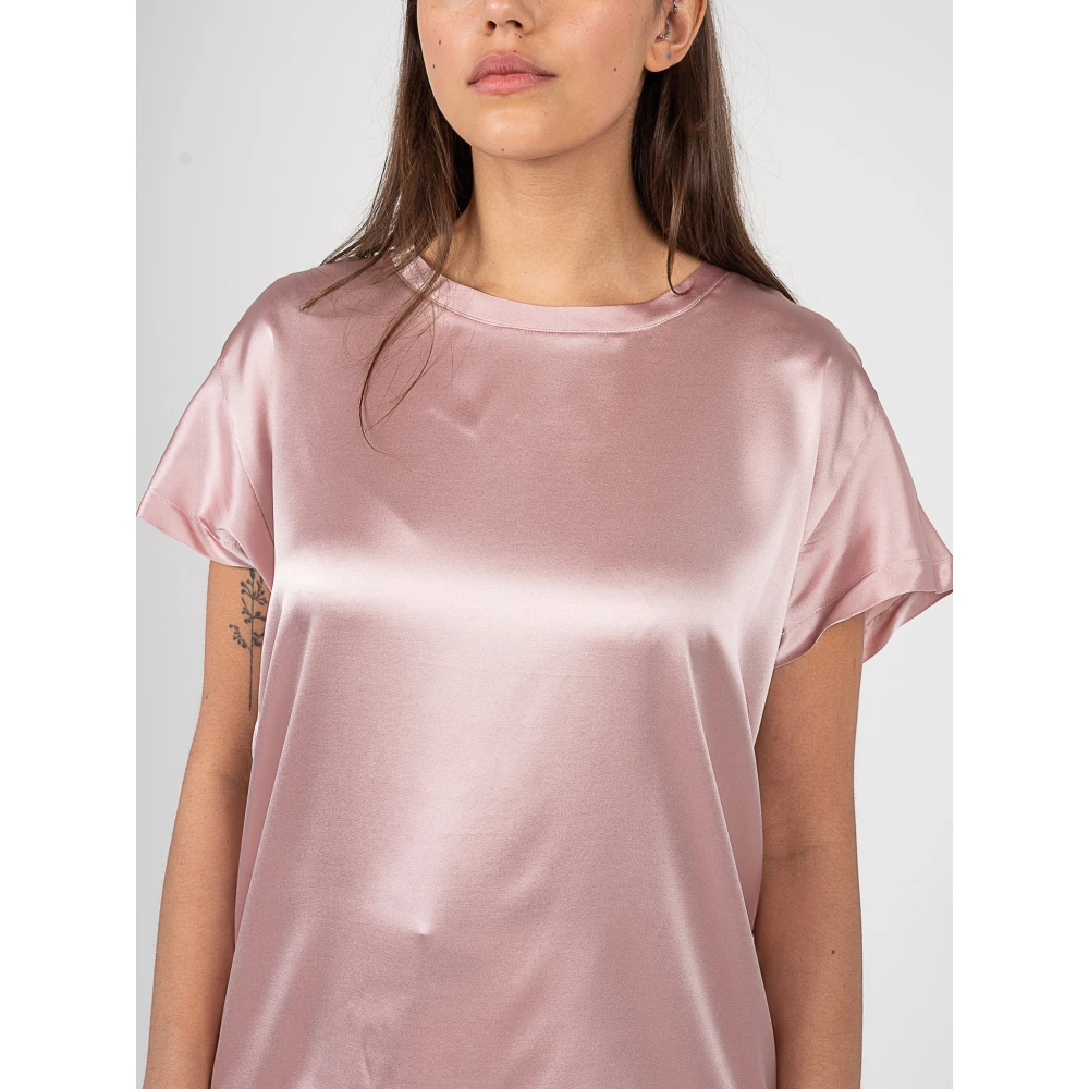 pinko Elegante T-shirt met strik op de rug Pink Dames
