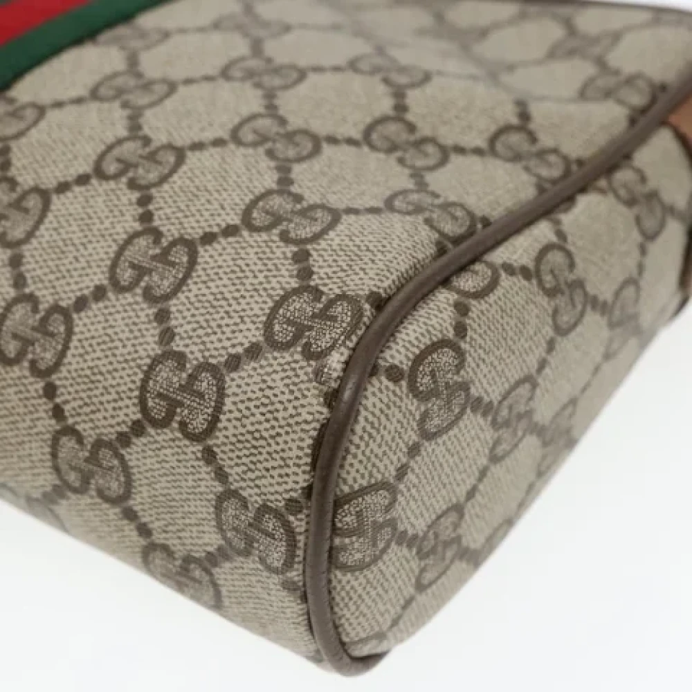 Gucci Vintage Pre-owned Leather clutches Beige Dames