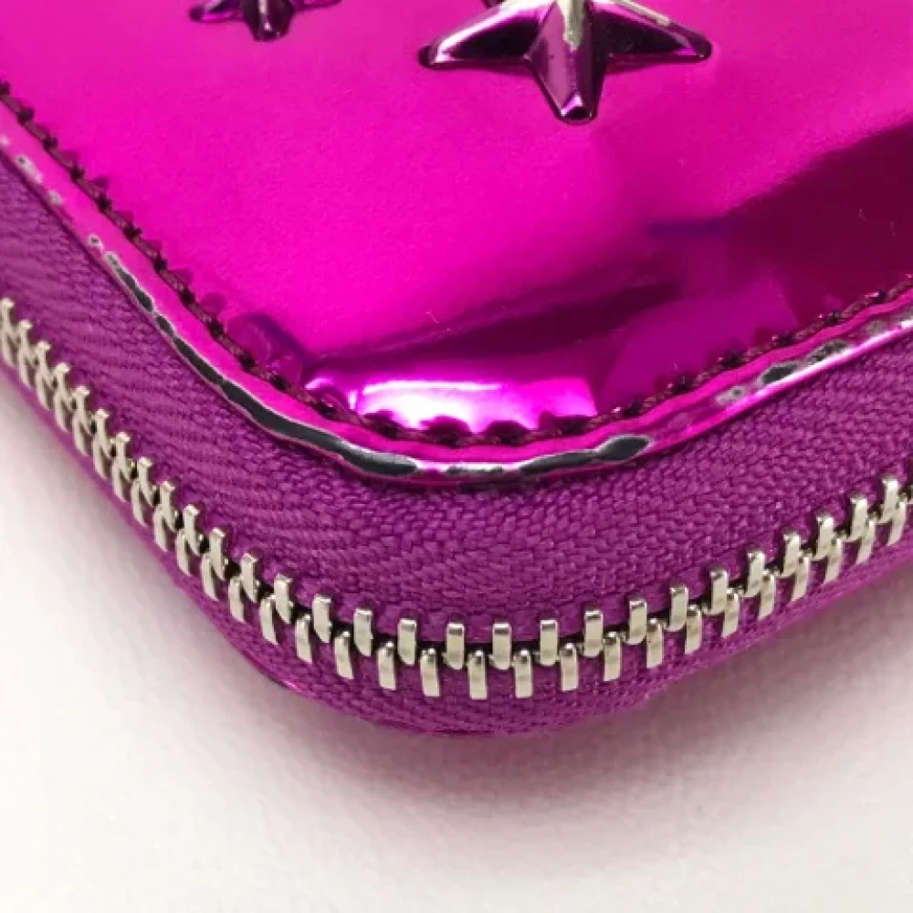 Jimmy Choo Pre-owned Leather wallets Purple Dames
