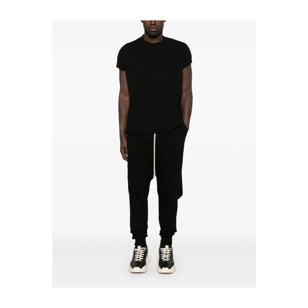 Rick Owens Zwart katoenen jersey T-shirt Black Heren