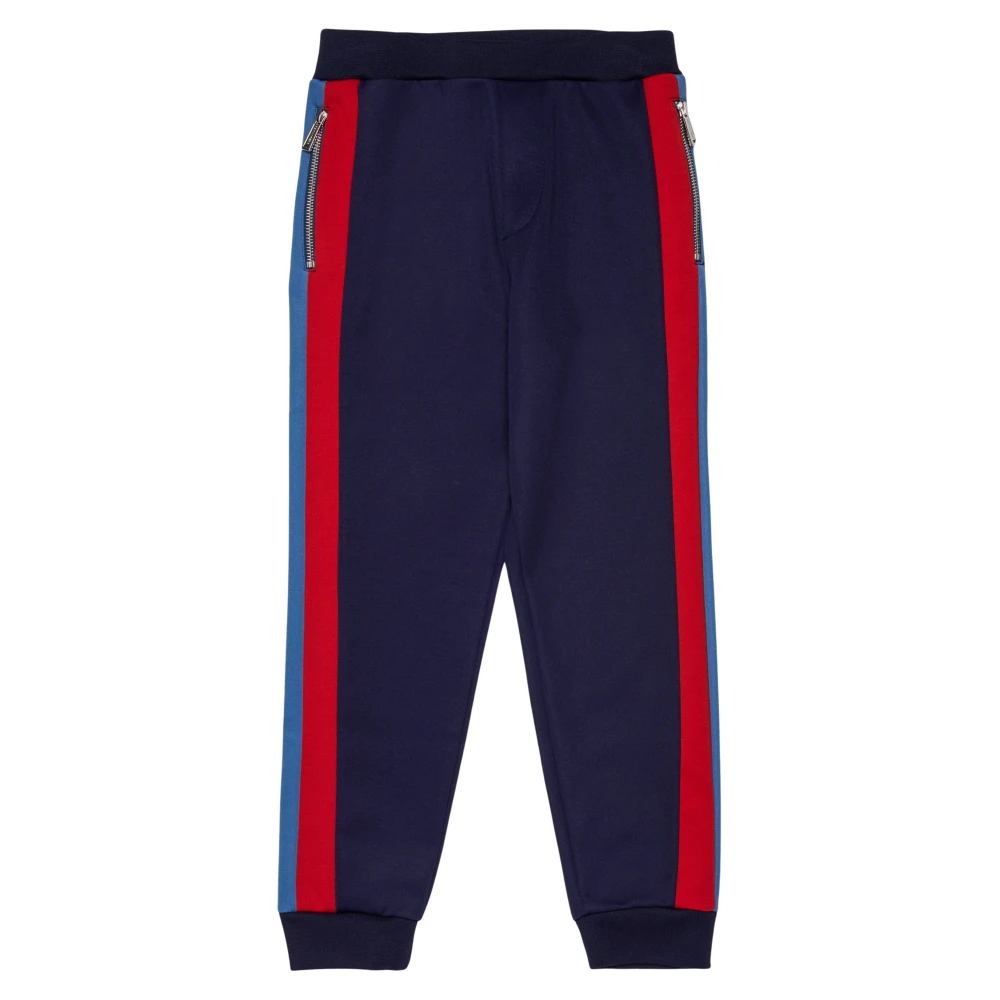Dsquared2 Colourblock Joggers - Unisex - Sweatpants - Blue - 4 Y - Kids