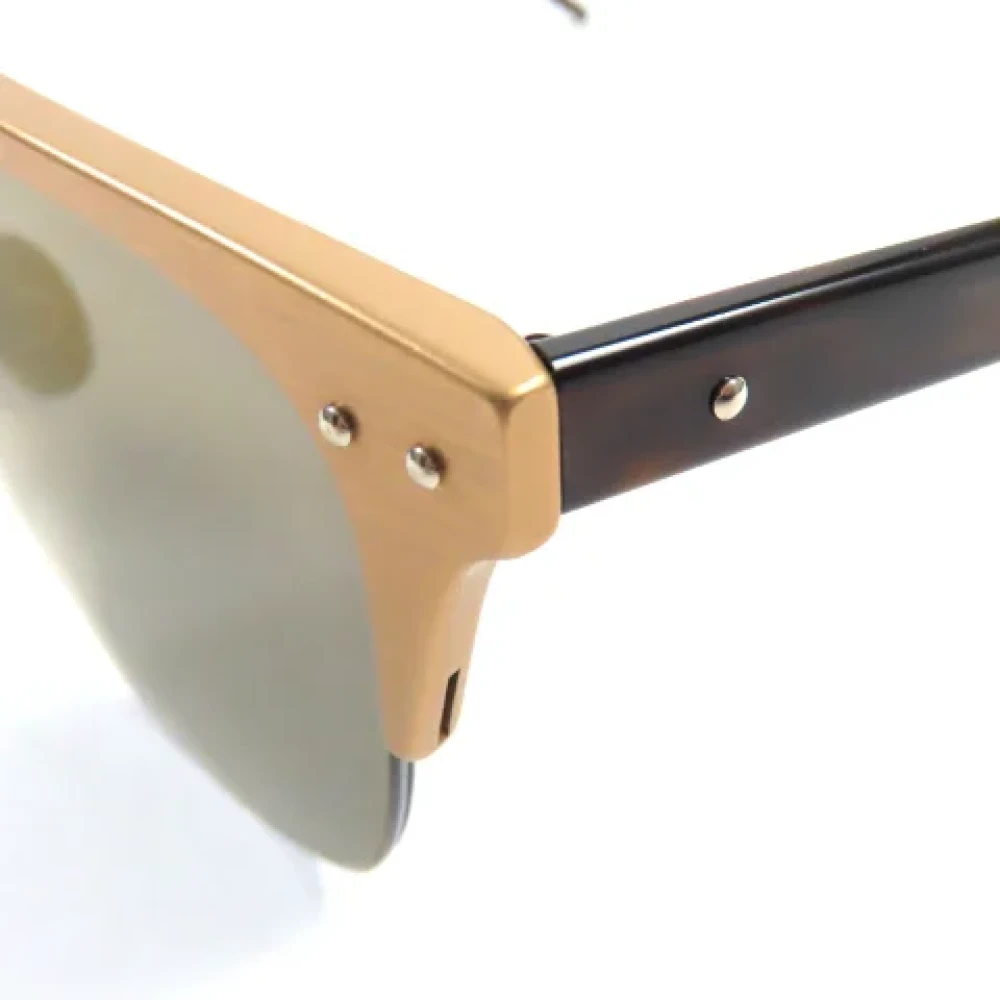 Bottega Veneta Vintage Pre-owned Metal sunglasses Yellow Dames
