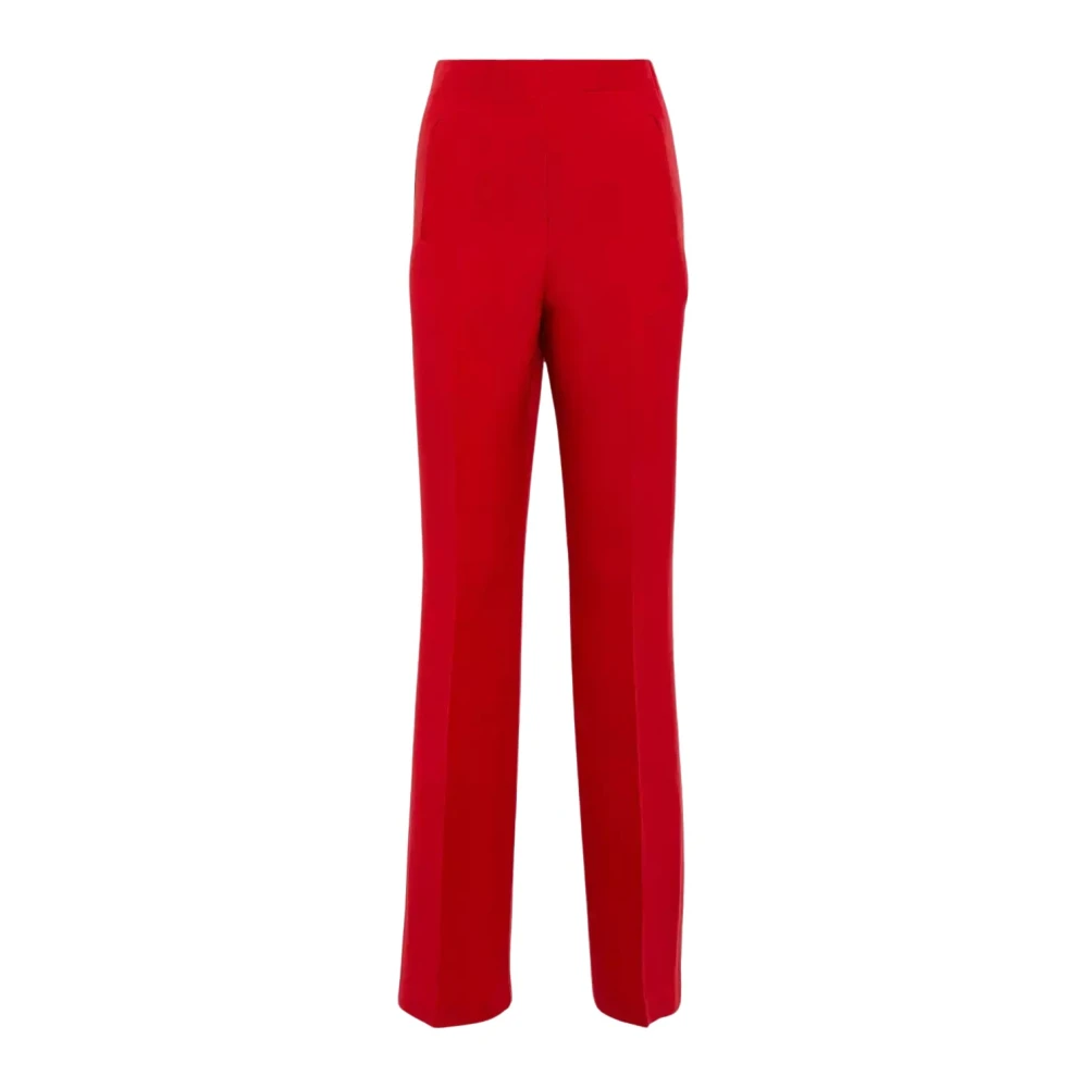 Roland Mouret Röda Utsvängda Höga Byxor Red, Dam