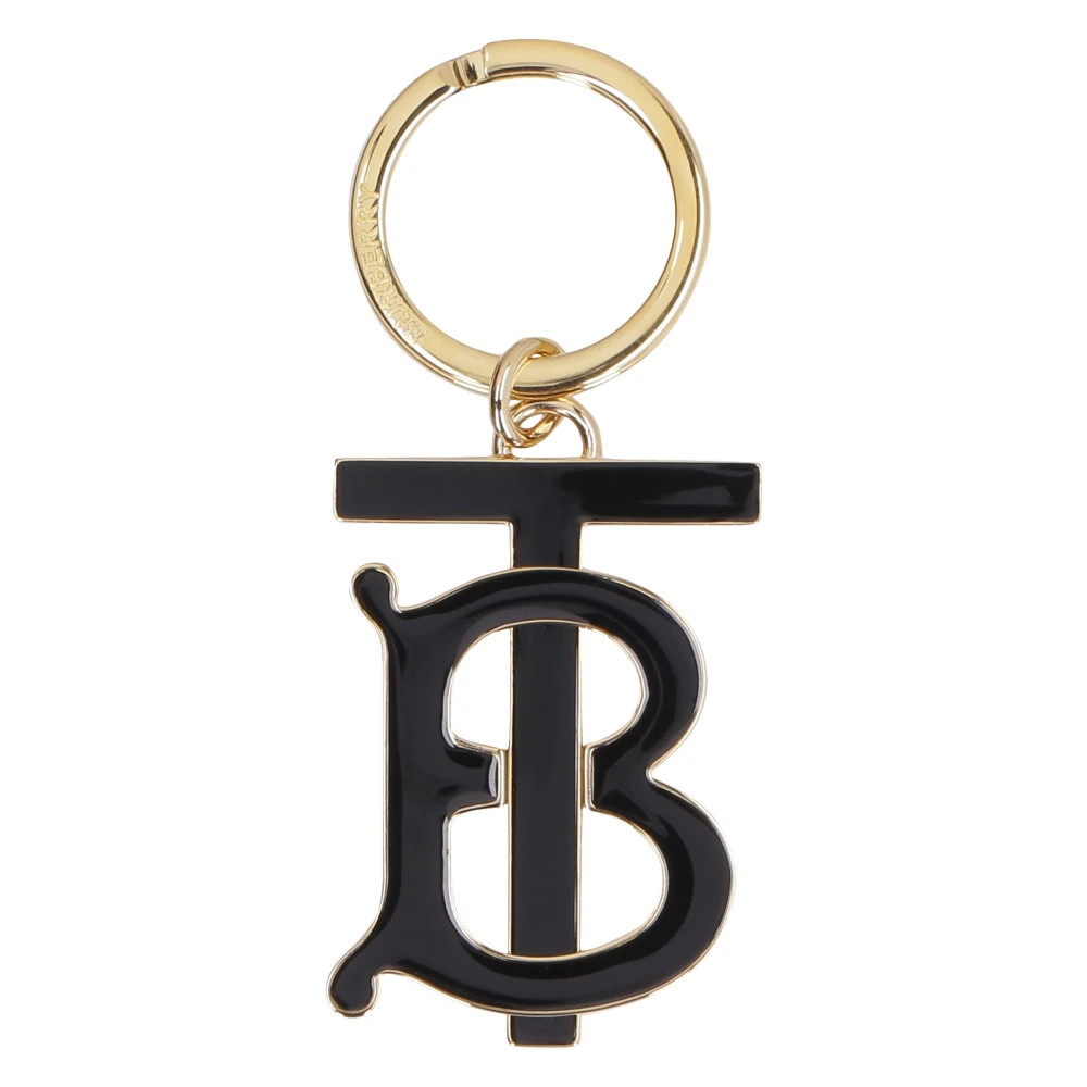 Burberry Stijlvol Monogram Bedel Sleutelhanger Black Dames