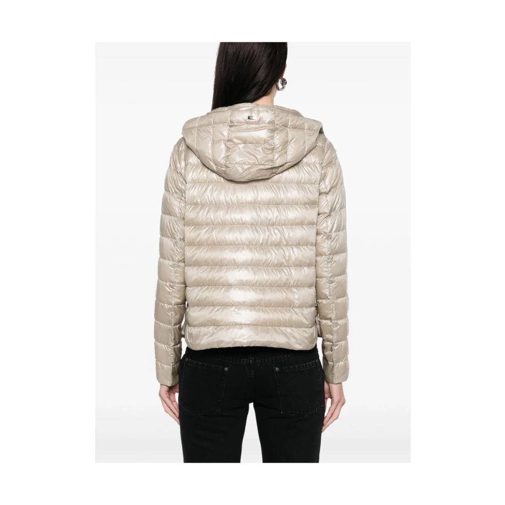 Herno Hooded Jacket met Zakken Beige Dames