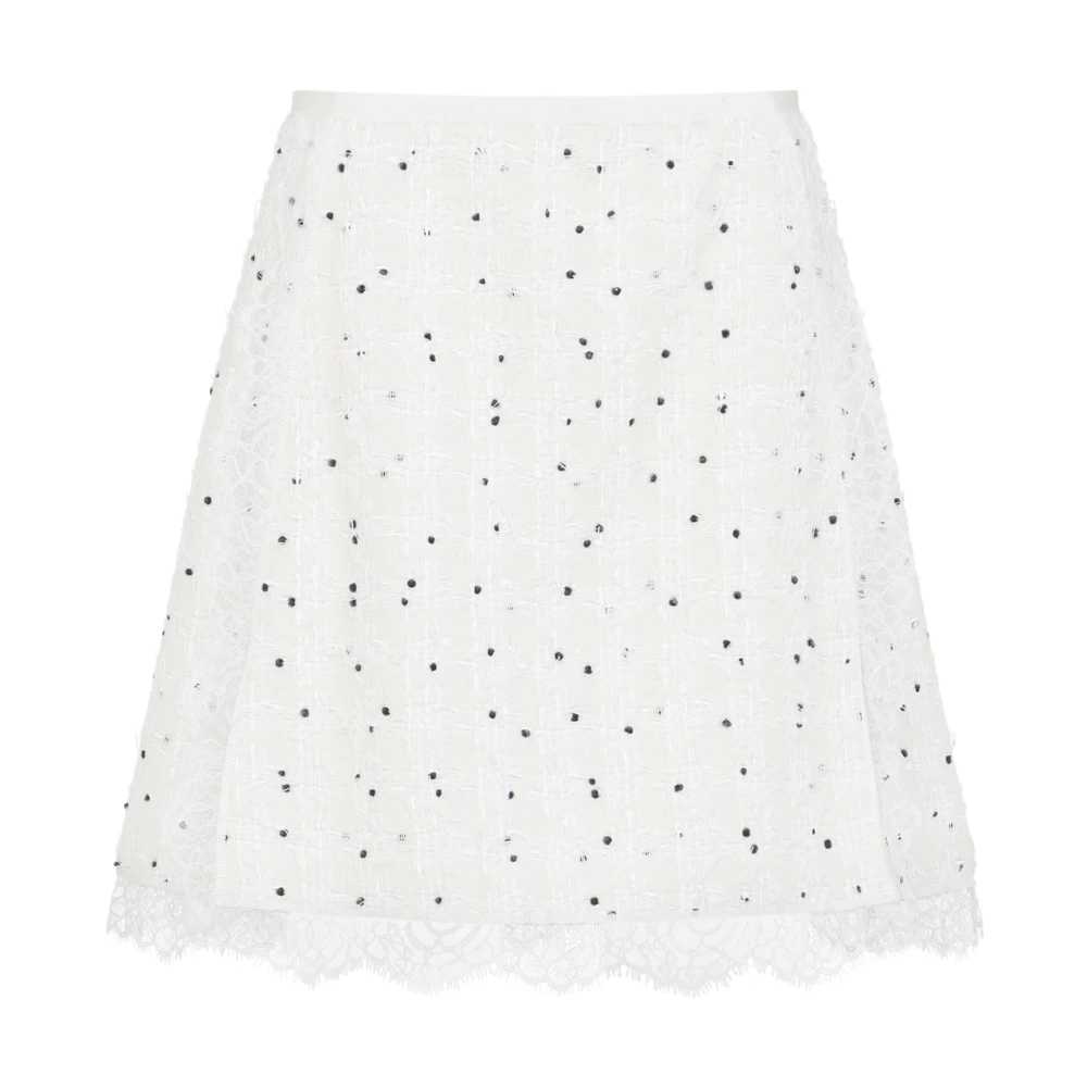 Giambattista Valli White Short Skirts, Female, M, Bouclé Mini Skirt