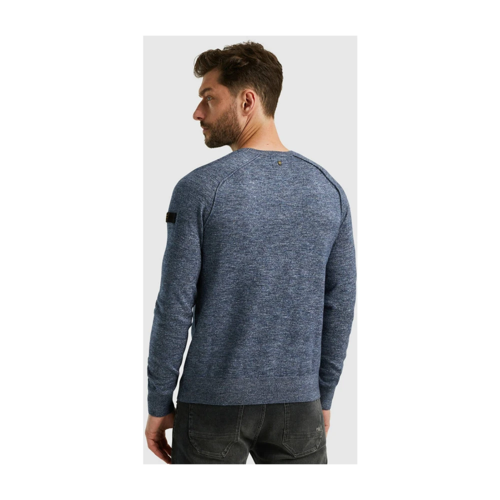 PME Legend R-neck soft blend pullover Blue Heren