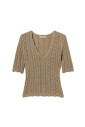 sweatshirt-lurex-vert-dore-avec-col-en-v