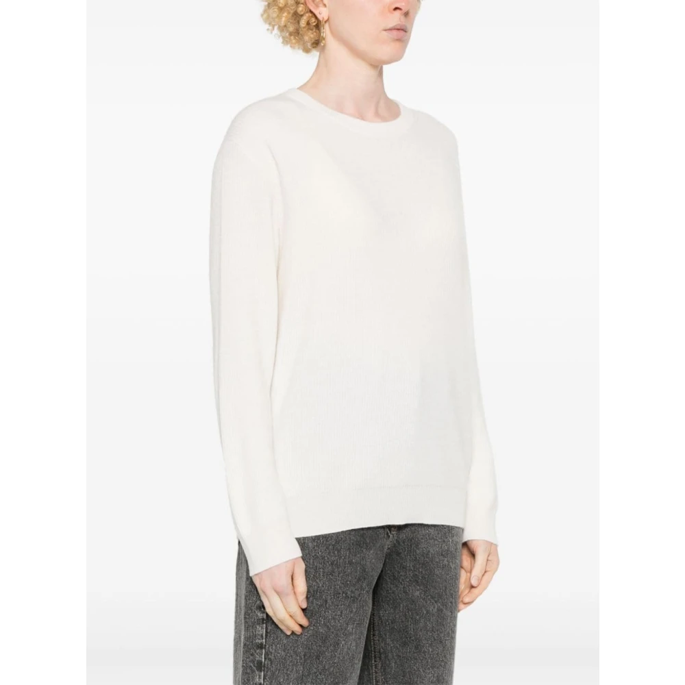 BRUNELLO CUCINELLI Luxe Cashmere Gebreide Trui Beige White Dames