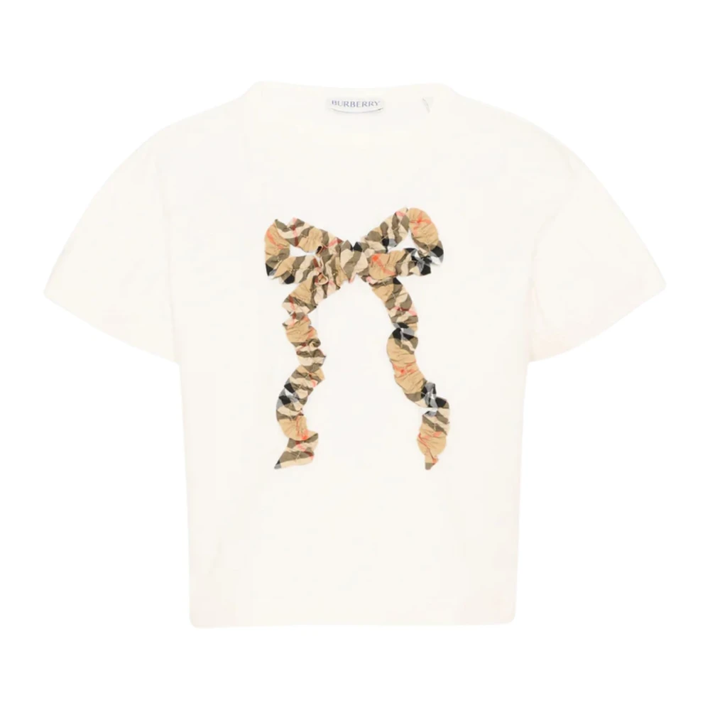 Burberry Cg Tops - Male - Kids Short Sleeve T-Shirts - White - 6 Y - Kids