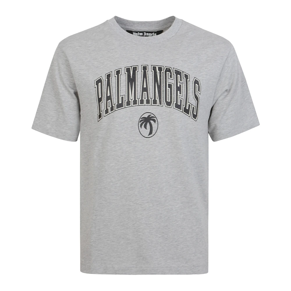 Palm Angels College Slim Tee Grijs Melange Gray Heren
