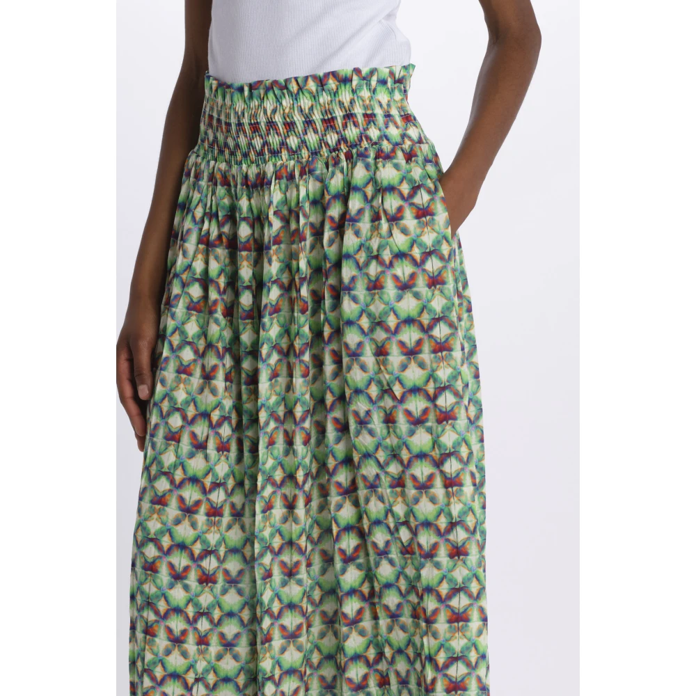 Bellerose Groene Bedrukte Rok Multicolor Dames