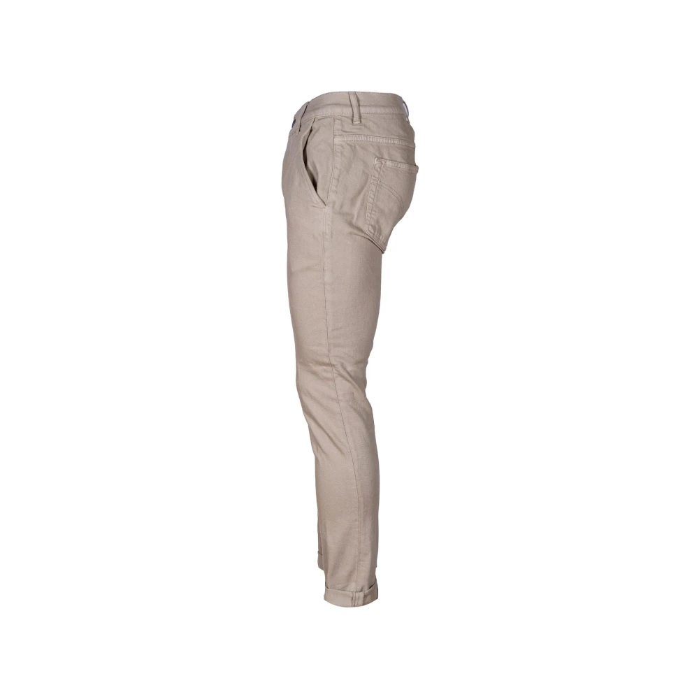 Dondup Slim Fit Heren Jeans Gemaakt in Italië Beige Heren