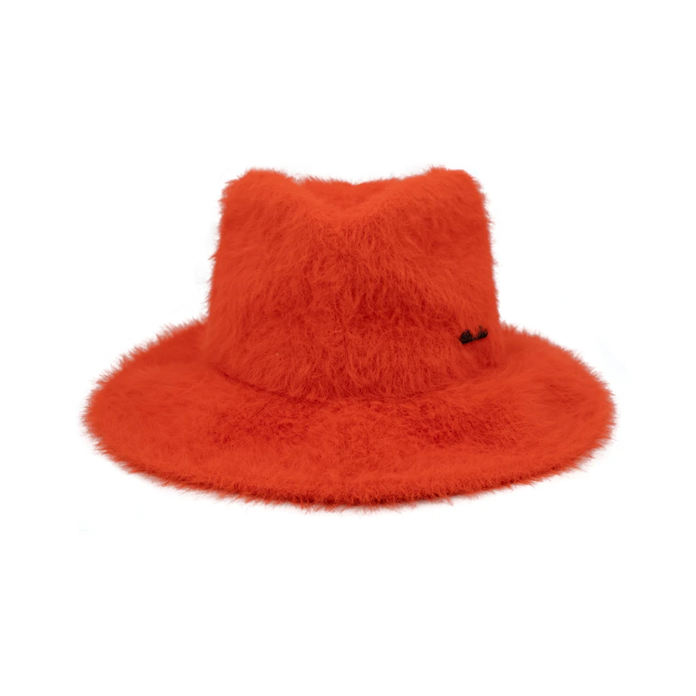 Borsalino Handgjord Vinterfilt Hatt Orange, Herr